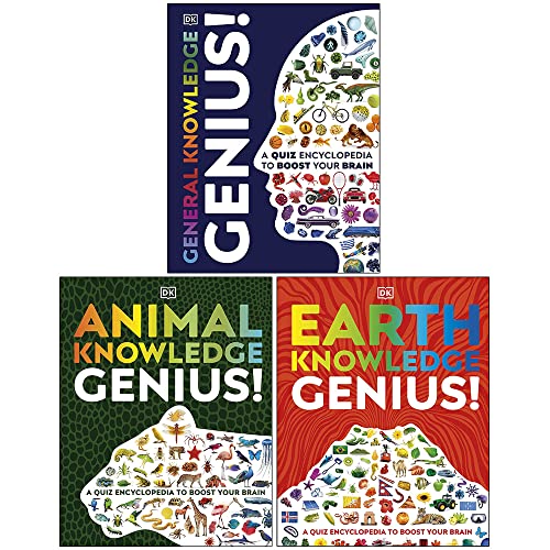 A Quiz Encyclopedia to Boost Your Brain Genius Knowledge 3 Books Collection Set (General Knowledge Genius!, Animal Knowledge Genius! & Earth Knowledge Genius!)